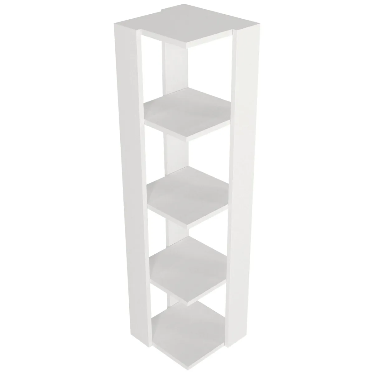 Librerie > Dmora Libreria 3 Ripiani Installazione Libera 31x33x120h cm, Struttura Verticale - Clivio Bianco