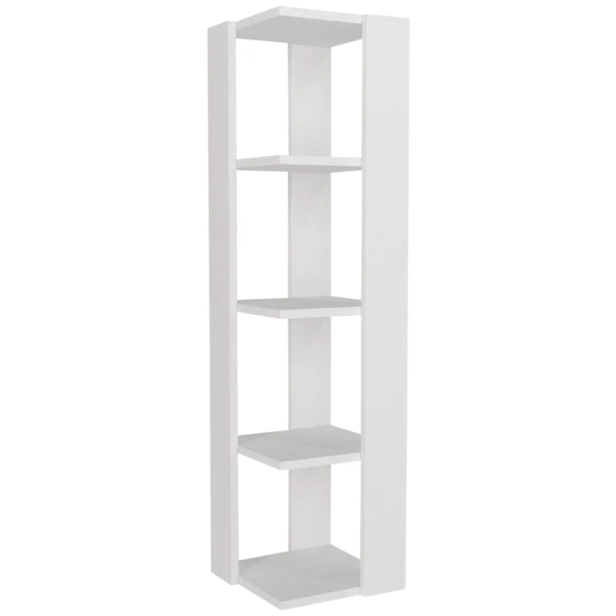 Librerie > Dmora Libreria 3 Ripiani Installazione Libera 31x33x120h cm, Struttura Verticale - Clivio Bianco