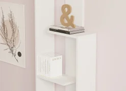 Libreria Bianco 3 Ripiani Installazione Libera 50x20x160h cm, Utilizzabile Come Divisorio Locale - Fiesole