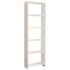 Librerie > Dmora Libreria 5 Ripiani Installazione Libera 80x32x180h cm, Struttura Verticale - Vas Bianco