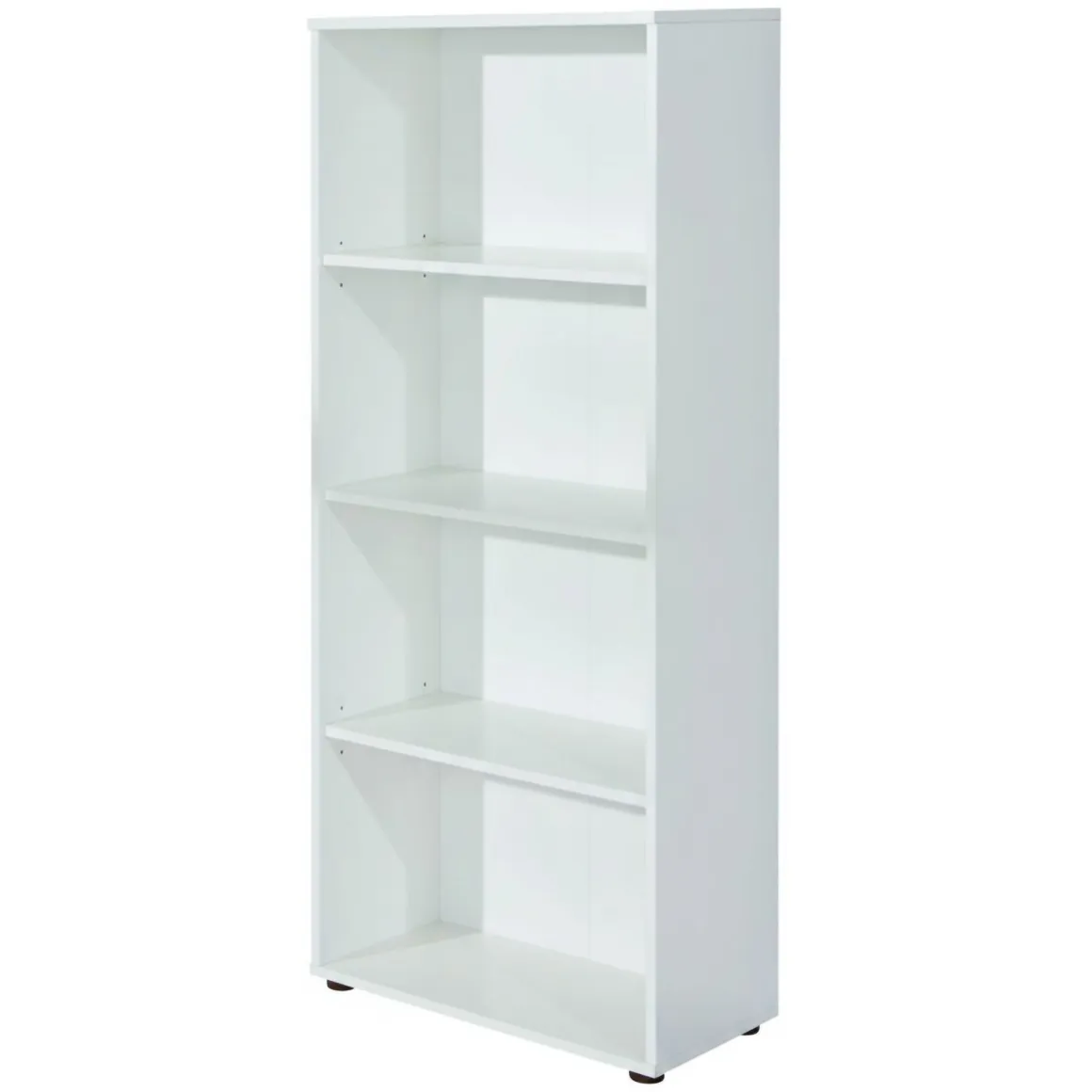 Libreria Bianco 3 Ripiani Struttura Verticale 60x30x145h cm, - Jovencan