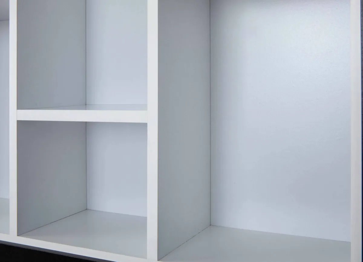 Librerie > Dmora Libreria 4 Ripiani Struttura Verticale 67x67x14h cm, - Tripi Bianco