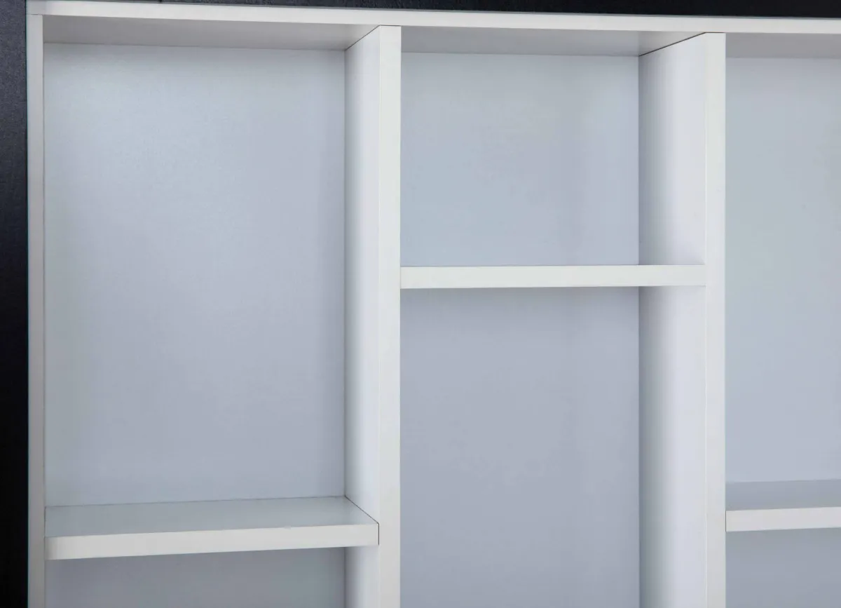 Librerie > Dmora Libreria 4 Ripiani Struttura Verticale 67x67x14h cm, - Tripi Bianco