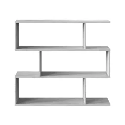 Librerie|Ufficio > Dmora Libreria bifacciale cemento 110x97h cm - Amerigo Grigio Cemento