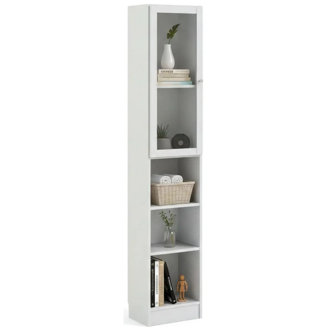 Libreria chic bianca 40x203h cm - Greg