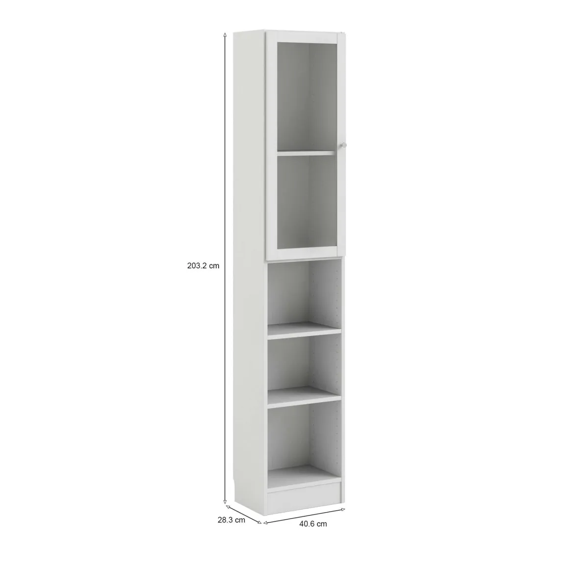 Libreria chic bianca 40x203h cm - Greg