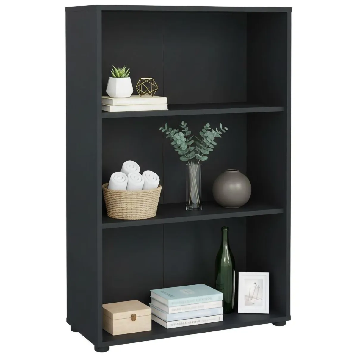 Librerie > Dmora Libreria chic grigia 79x123h cm - Sparto Grigio