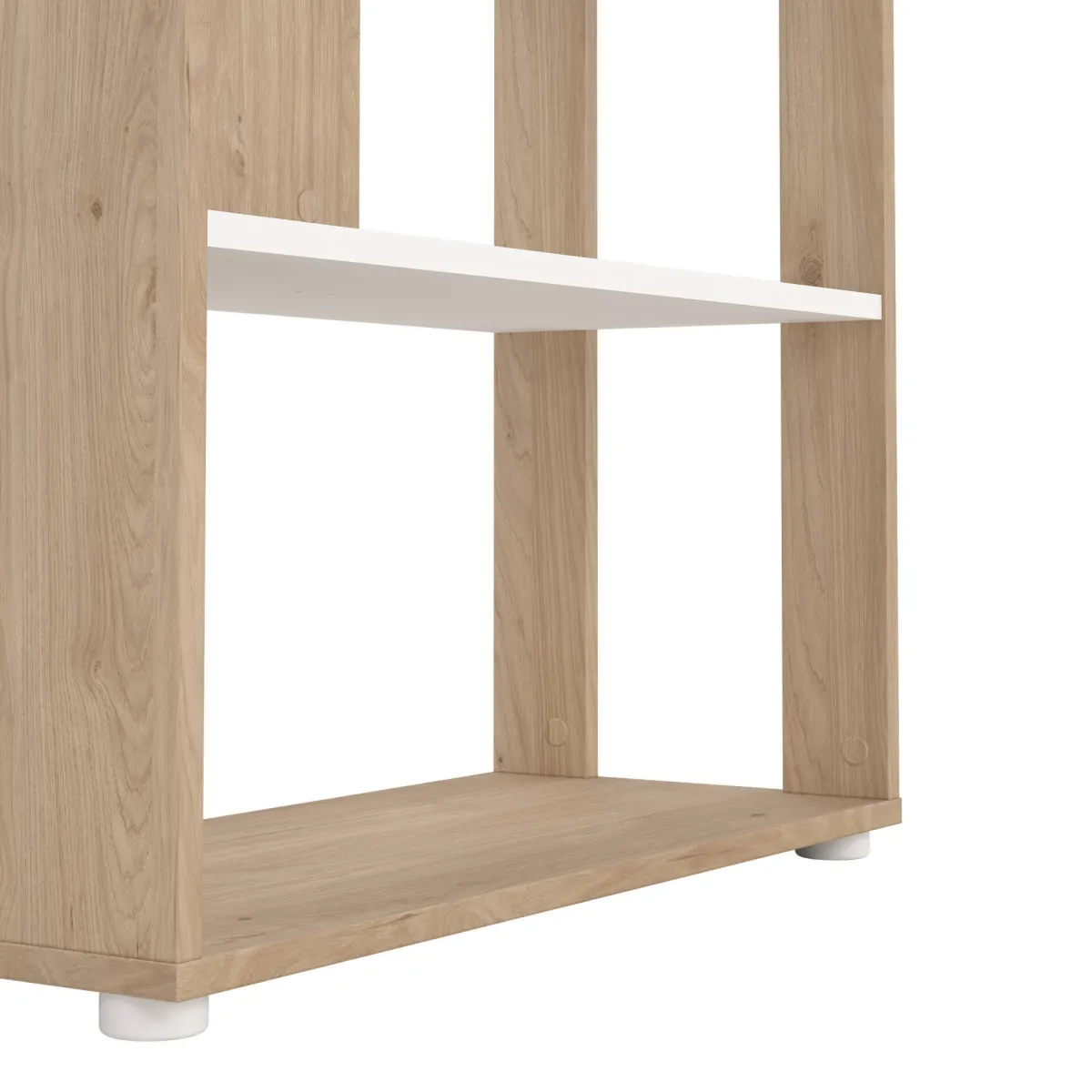 Librerie > Dmora Libreria chic rovere e bianca 79x204h cm - MuGuiying Bianco, Marrone Rovere