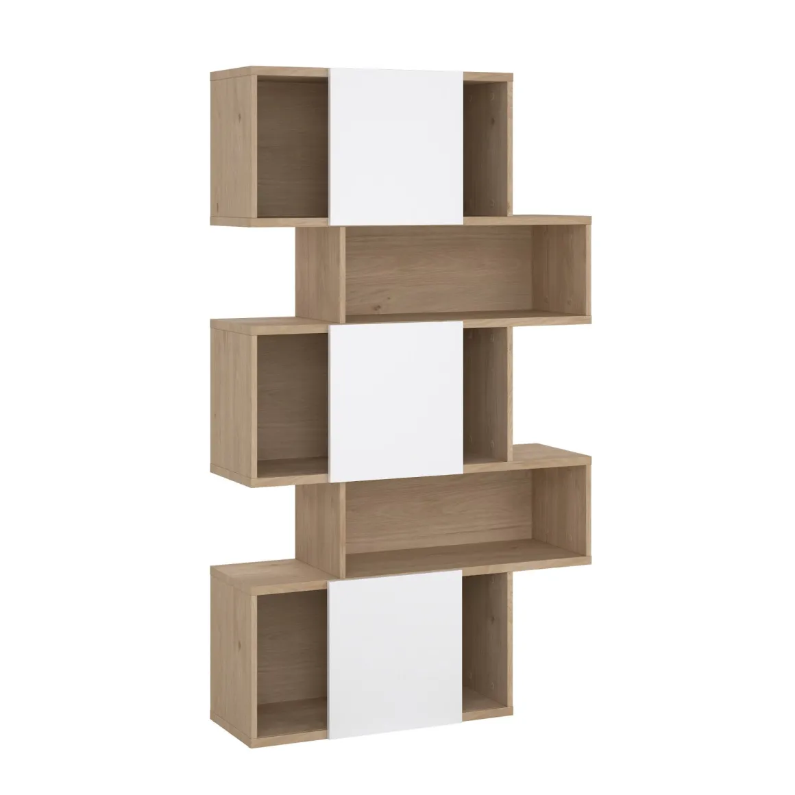 Libreria chic rovere e bianca lucida 95x166h cm - Acetosella