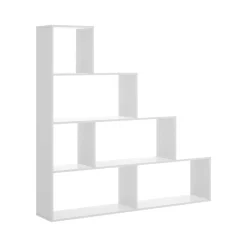 Librerie|Ufficio > Dmora Libreria divisoria bianca lucida 145x145h cm - Apofi Bianco Lucido