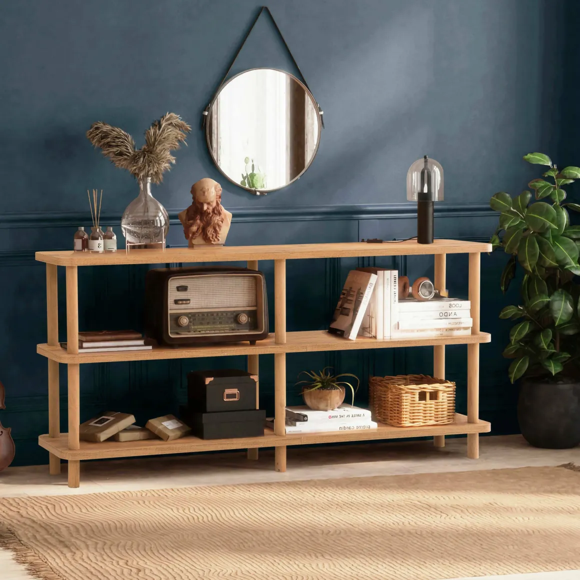 Libreria divisoria quercia 150x74h cm - Bona