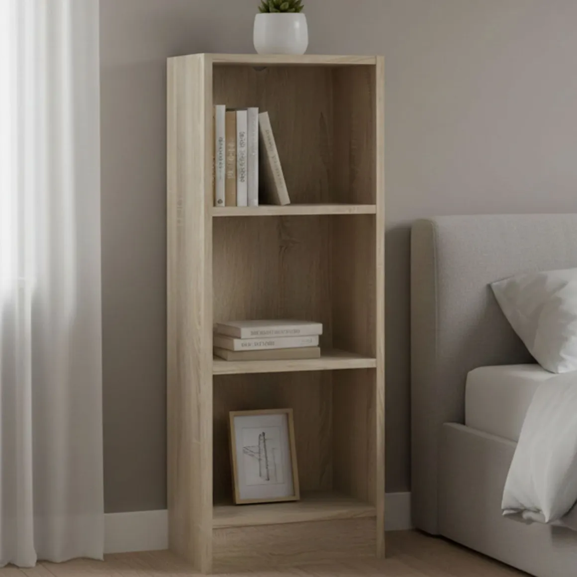 Librerie|Ufficio > Dmora Libreria economica quercia 84x89h cm - Naruto Marrone Quercia