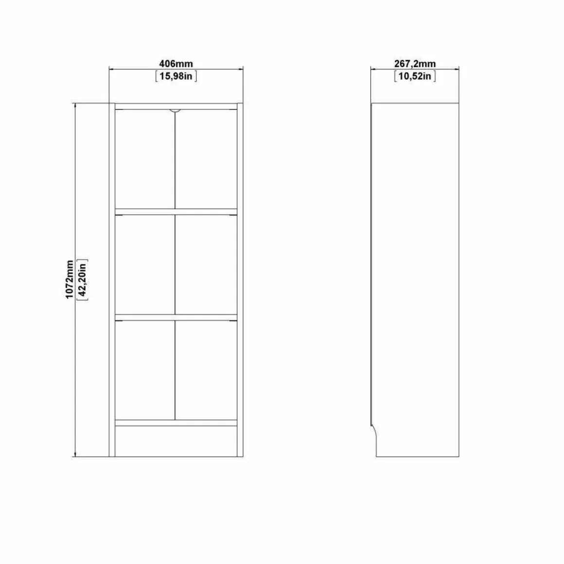 Librerie|Ufficio > Dmora Libreria economica quercia 84x89h cm - Naruto Marrone Quercia