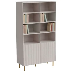 Librerie > Dmora Libreria elegante beige 172x100h cm - Miniato Beige Cashmere
