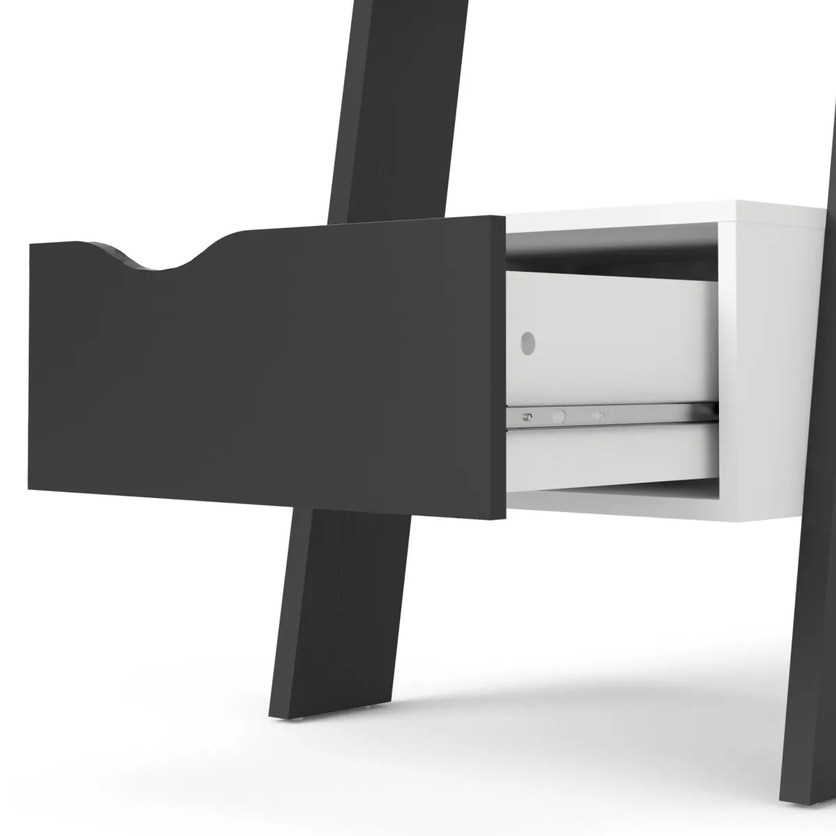 Librerie > Dmora Libreria elegante bianca e nera 55x180h cm - Acascia Nero, Bianco