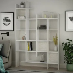 Libreria elegante bianca 122x188h cm - Achela