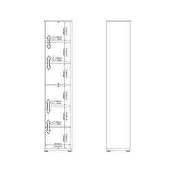 Libreria elegante bianca 47x221h cm - Pabuk