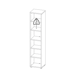 Libreria elegante bianca 47x221h cm - Pabuk