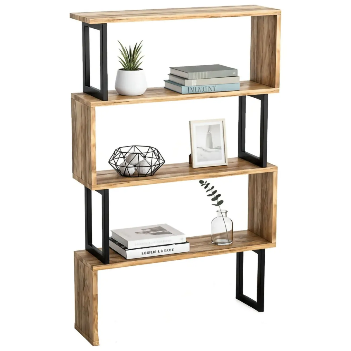 Librerie|Ufficio > Dmora Libreria elegante noce 80x128h cm - Haruto Marrone Noce