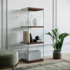 Libreria elegante noce 40x120h cm - Zenobie