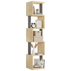 Libreria elegante quercia e antracite 35x161h cm - Nada