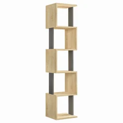 Libreria elegante quercia e antracite 35x161h cm - Nada