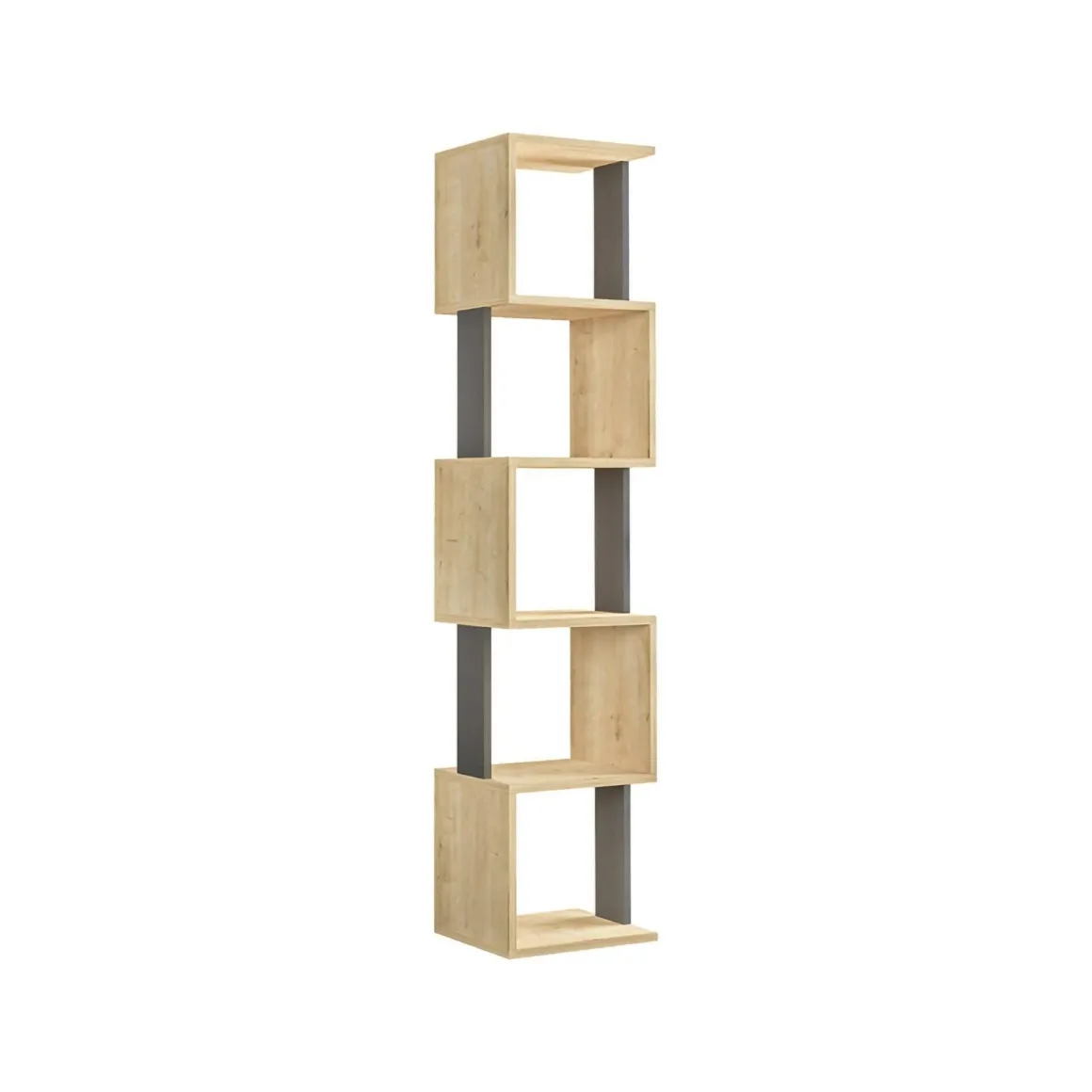 Libreria elegante quercia e antracite 35x161h cm - Nada