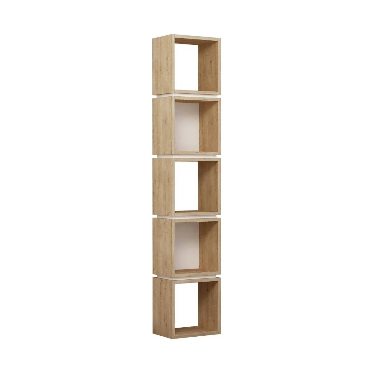Librerie > Dmora Libreria elegante quercia e bianca 32x167h cm - Tomas Bianco, Marrone Quercia