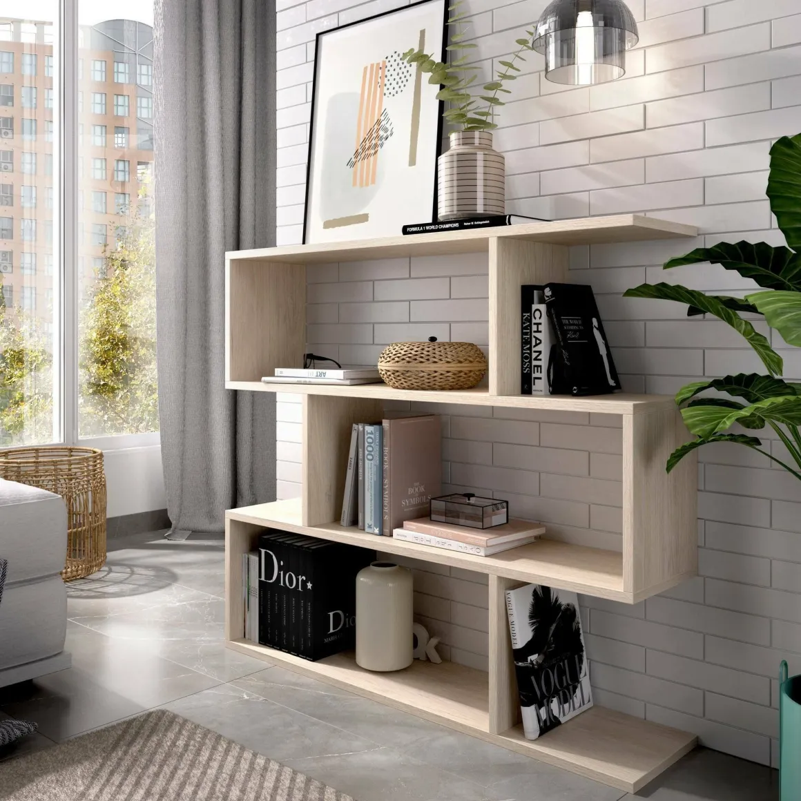 Libreria elegante rovere 110x96h cm - Acsidol