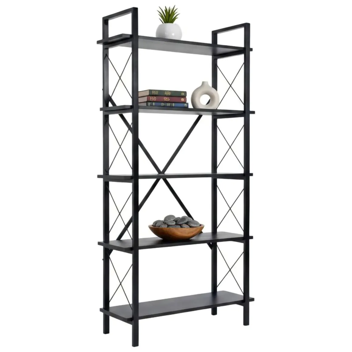 Libreria fissa nera 90x180h cm - Suriel