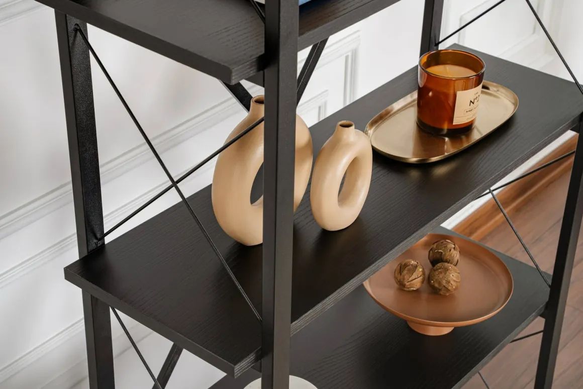 Libreria fissa nera 90x180h cm - Suriel