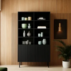 Librerie > Dmora Libreria Ghilarza, 100x42 h177 cm, Nero