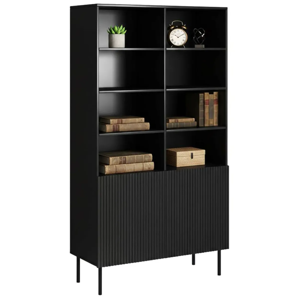 Librerie > Dmora Libreria Ghilarza, 100x42 h177 cm, Nero