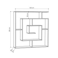 Libreria grande antracite 125x129h cm - Rai