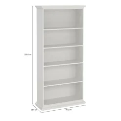 Librerie > Dmora Libreria grande bianca 96x200h cm - Aragon Bianco