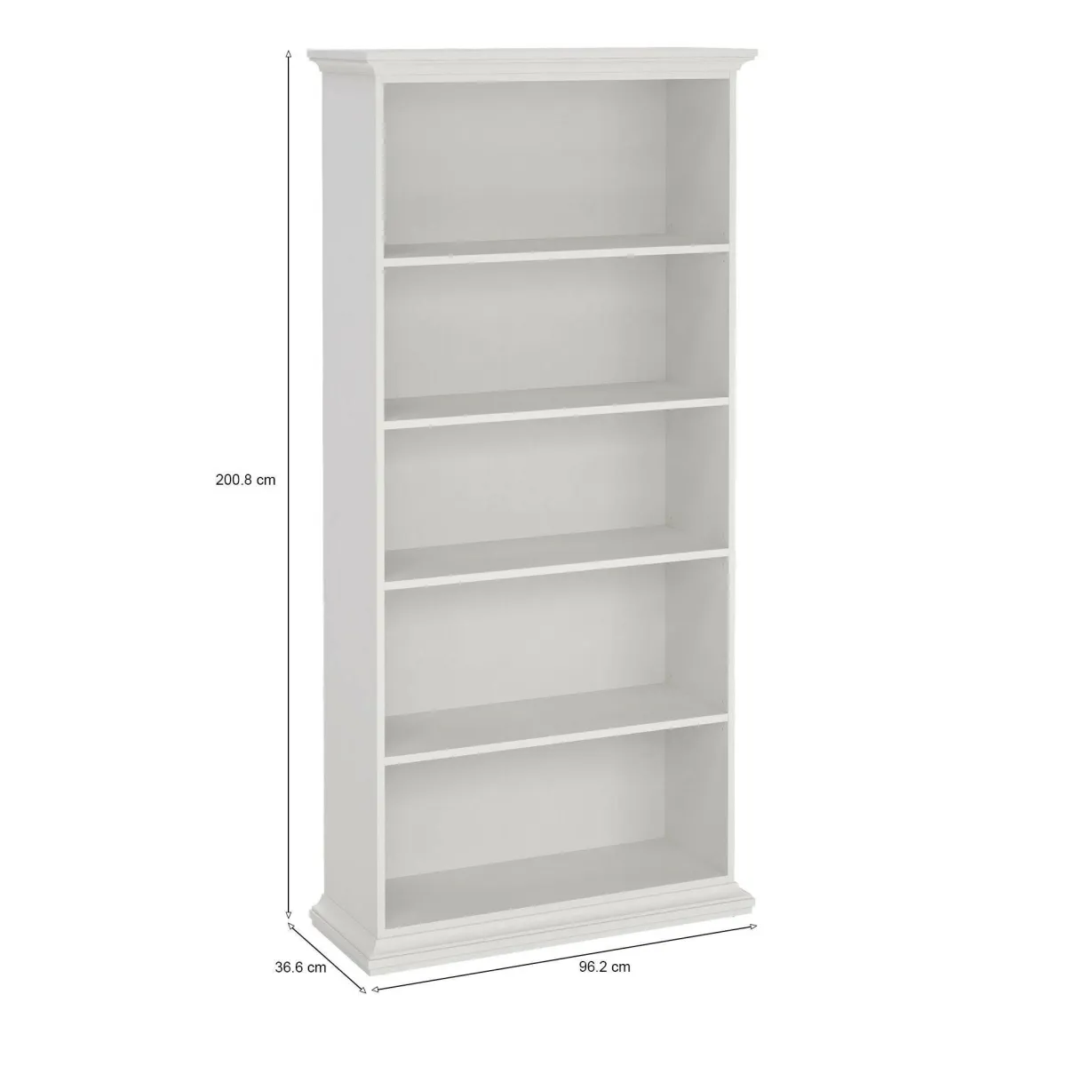 Librerie > Dmora Libreria grande bianca 96x200h cm - Aragon Bianco