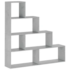 Librerie > Dmora Libreria 5 Ripiani Installazione a Terra 80x25x191h cm, Sfumatura Colore Struttura Cemento - Clisi Grigio Cemento