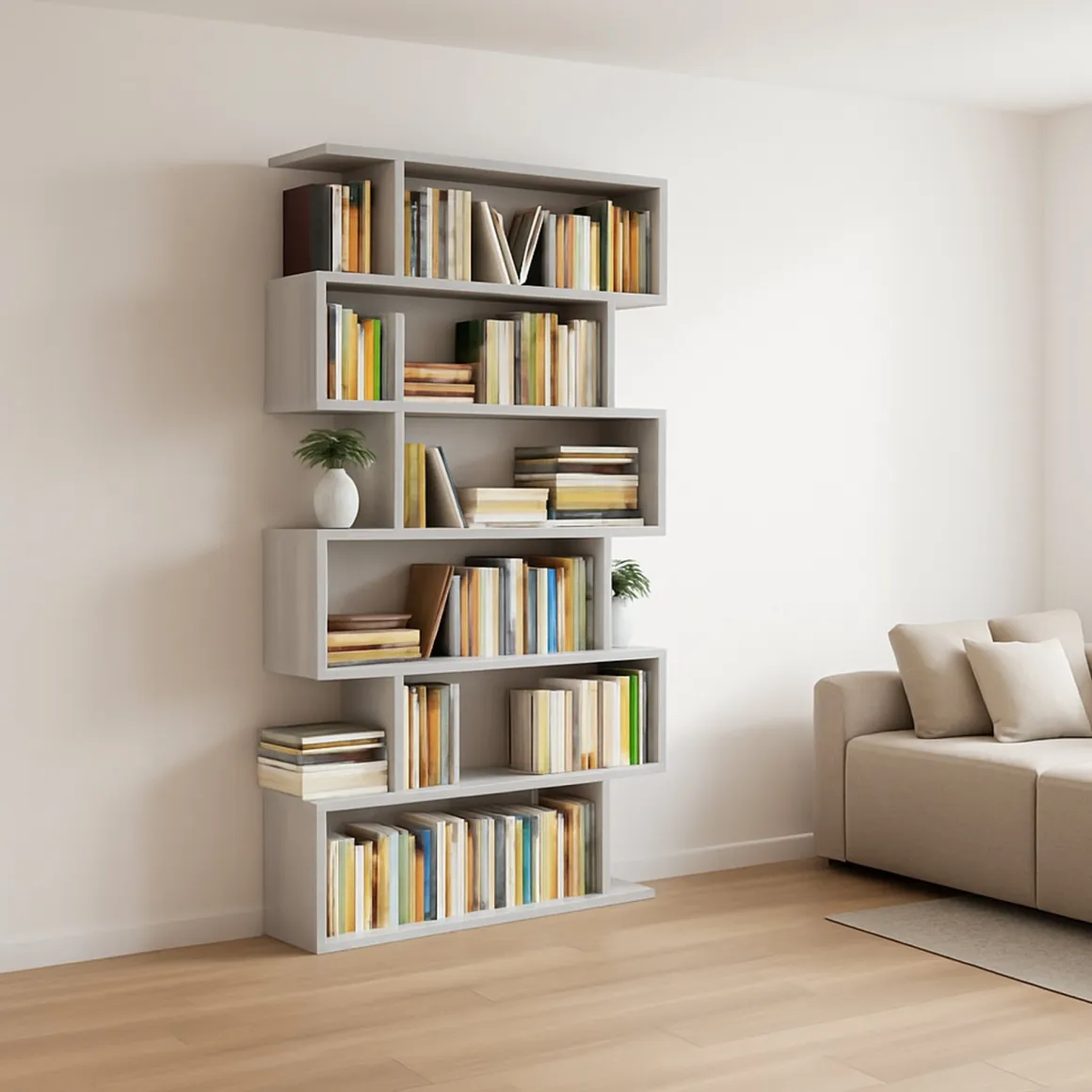 Libreria in legno cemento 80x192h cm - Ataman