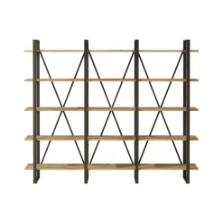 Librerie|Ufficio > Dmora Libreria larga quercia 219x180h cm - Altano Marrone Quercia