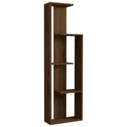 Librerie > Dmora Libreria 3 Ripiani Installazione Libera 50x20x160h cm, Sfumatura Colore Struttura Noce - Fiesole Marrone Noce