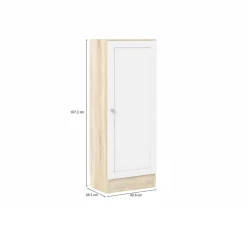 Scarpiere > Dmora Libreria Marrone Quercia Bianco Cassetti 2 Ripiani 41x28x107h cm, - Amedee Bianco, Marrone Quercia