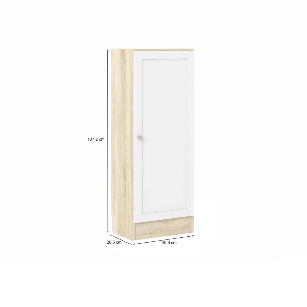 Scarpiere > Dmora Libreria Marrone Quercia Bianco Cassetti 2 Ripiani 41x28x107h cm, - Amedee Bianco, Marrone Quercia