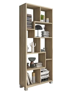 Librerie > Dmora Libreria Marrone Rovere Cassetti 8 Ripiani 68x25x161h cm, - Veniano Rovere, Marrone