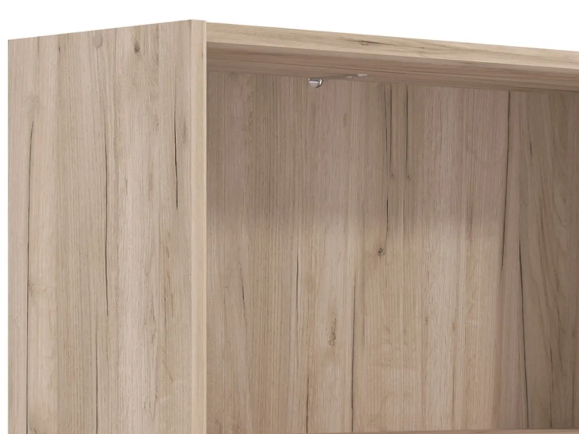 Librerie > Dmora Libreria 5 Ripiani Installazione a Terra 70x24.5x211.5h cm, Sfumatura Colore Struttura Rovere Grigio - Pramollo Marrone Rovere grigio