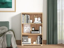 Libreria Marrone Rovere Nodi 2 Ripiani Installazione a Terra 70x24.5x107.5h cm, Sfumatura Colore Struttura Rovere Nodi - Moiano