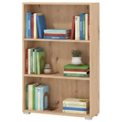 Libreria Marrone Rovere Nodi 2 Ripiani Installazione a Terra 70x24.5x107.5h cm, Sfumatura Colore Struttura Rovere Nodi - Moiano