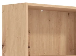 Libreria Marrone Rovere Nodi 2 Ripiani Installazione a Terra 70x24.5x107.5h cm, Sfumatura Colore Struttura Rovere Nodi - Moiano