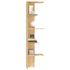 Libreria Marrone Rovere 4 Ripiani Installazione Libera 40x21x160h cm, Utilizzabile Come Divisorio Locale - Mortaran