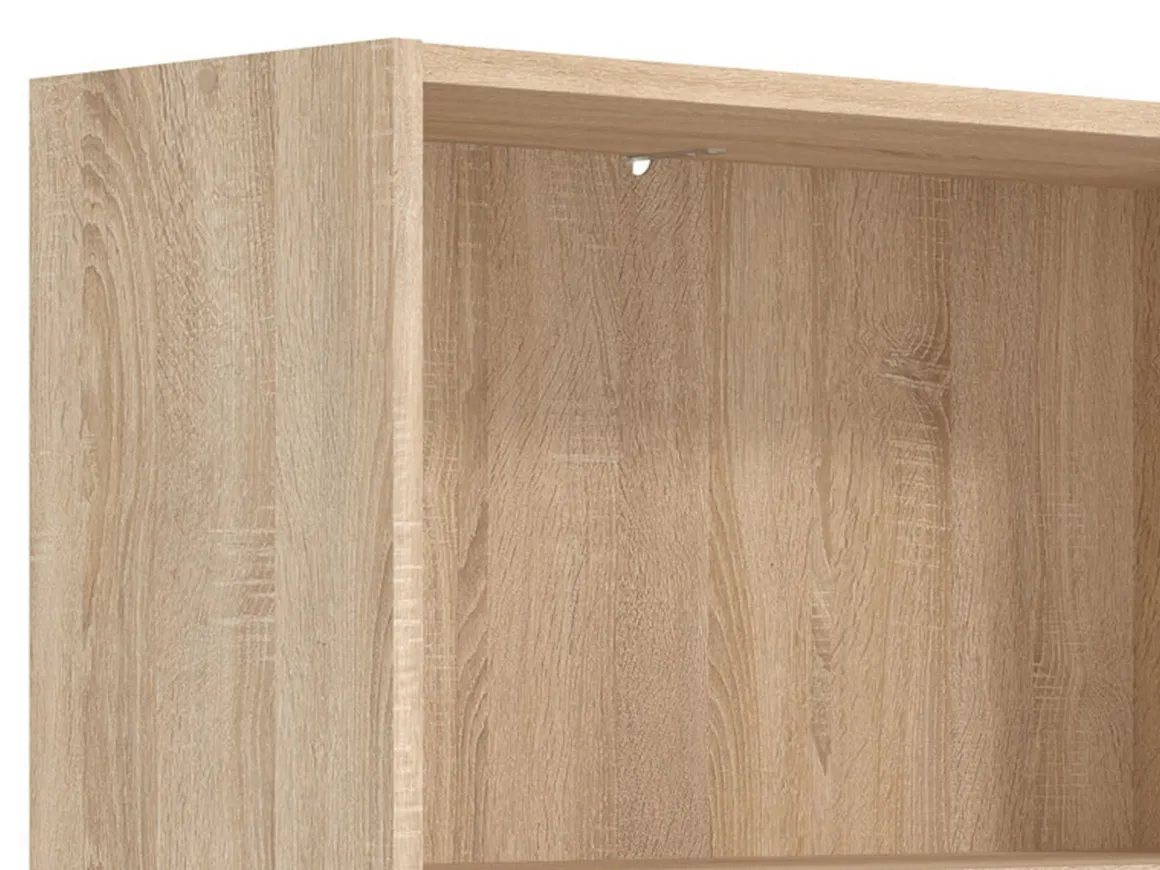 Libreria Marrone Rovere 4 Ripiani Installazione a Terra 70x24.5x176.5h cm, Sfumatura Colore Struttura Rovere - Urgnano