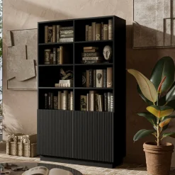 Librerie > Dmora Libreria Miniato, 172x40 h100 cm, Nero